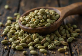 Semillas de anís verde en grano en cuenco