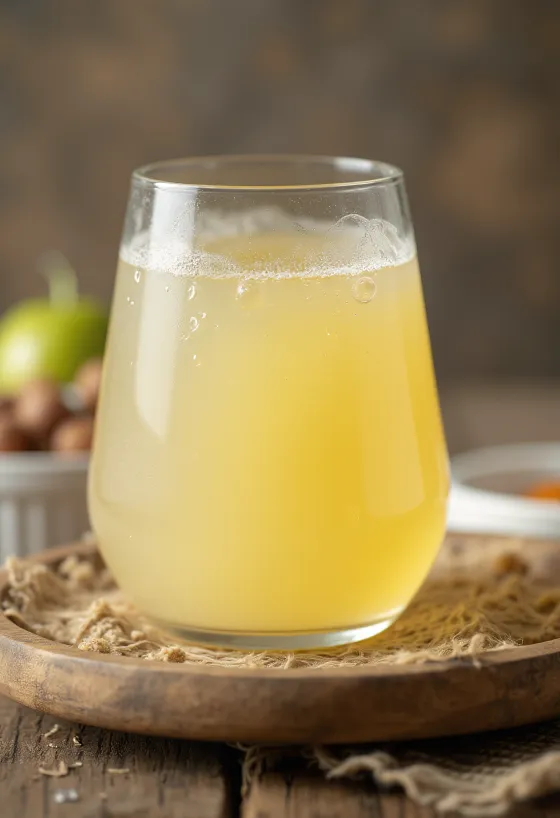 Suero de leche dulce en botella y vaso de cristal