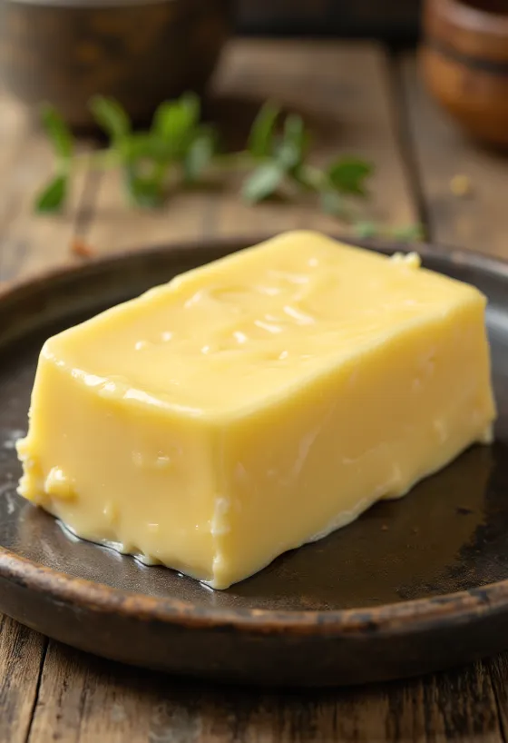 Mantequilla de nata dulce cremosa en cuenco