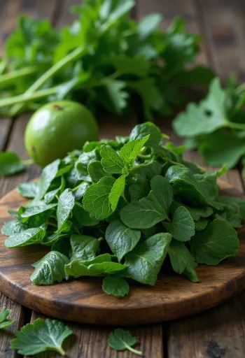 Hojas de yuca cocidas y trituradas, textura de guiso verde