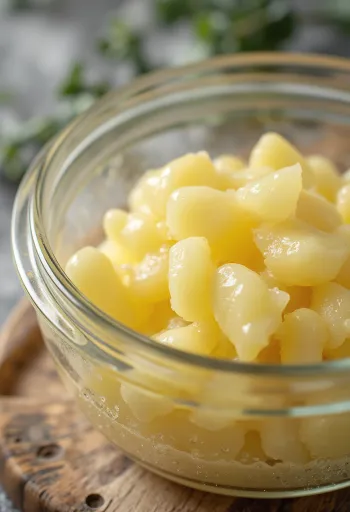 Grasa de pato en tarro pequeño y dosificada en cuchara sobre tabla