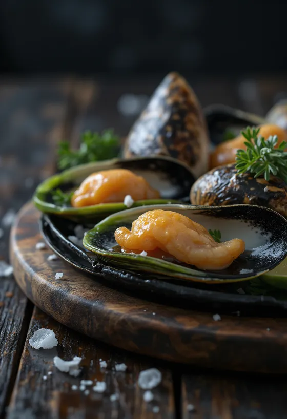Carne de mejillón de labio verde grande y fresca