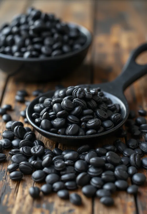 Pipas de girasol negras con cáscara crudas