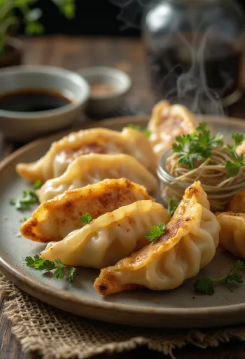 Gyozas de setas Shiitake con relleno fresco y sabroso