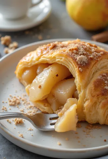 Croissants de pera servidos