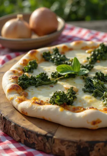 Pizza al Cavolo Nero con kale y queso