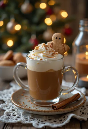 Sidra con sabor a pan de jengibre servida en vaso