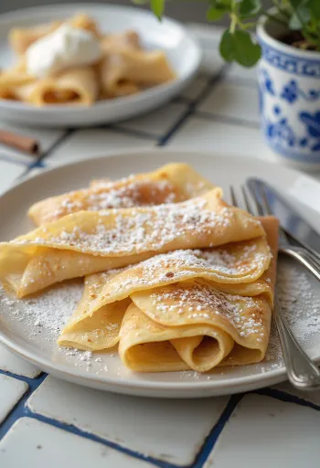 Tortitas de canela servidas