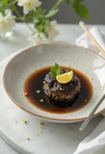 Salsa Ponzu servida con sashimi