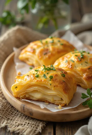 Börek de queso clásico servido fresco