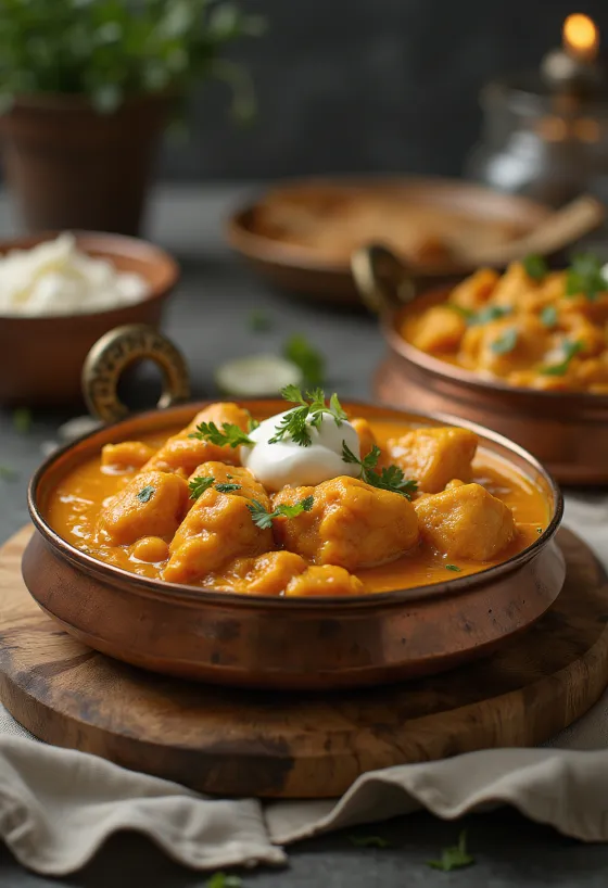 Chicken Makhani, pollo indio en salsa de mantequilla con cilantro