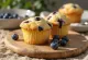 Cupcakes de arándanos servidos