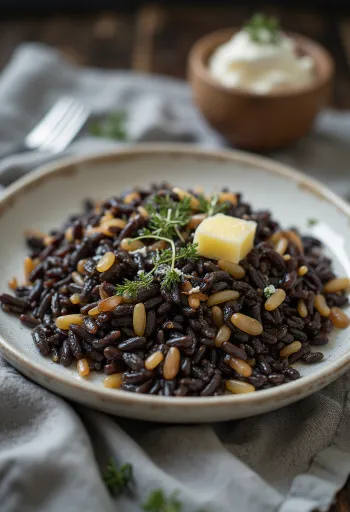 Plato de arroz salvaje