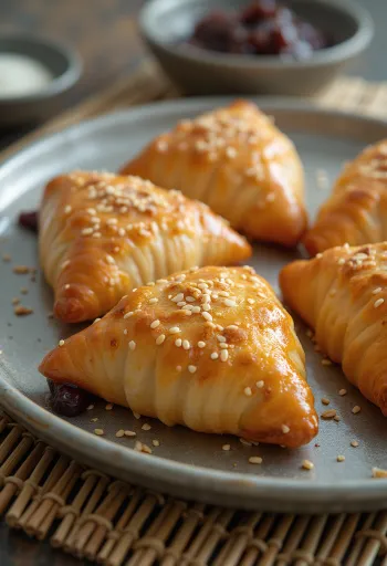 Taiyaki con sésamo, masa dorada y apetitosa