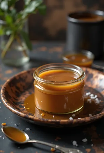 Salsa de dulce de leche y caramelo, rica y cremosa para postres