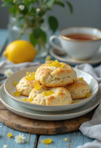 Scones de limón confitado