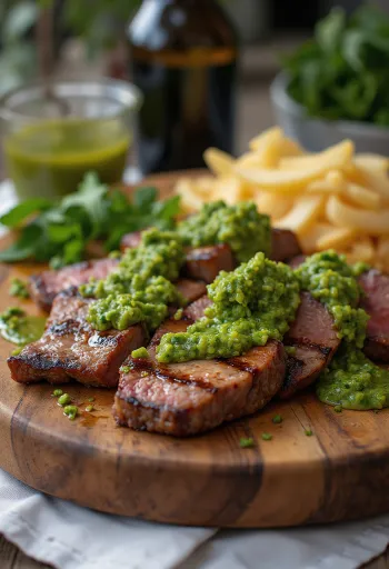 Filete de churrasco servido en plato