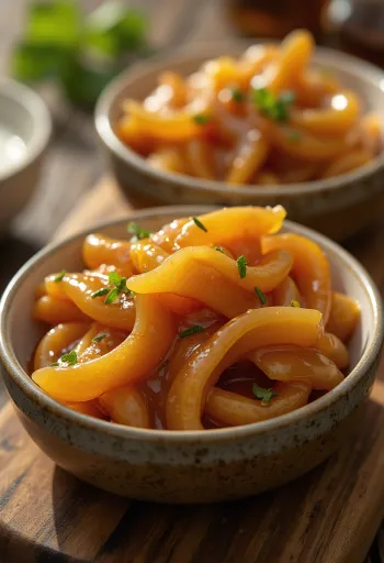 Salsa de jengibre caramelizado servida en un cuenco