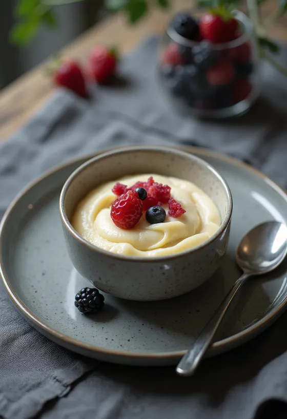 Panna cotta de mascarpone en vaso