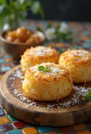 Vitumbua pastel de harina de arroz de África Oriental