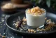 Panna cotta de coco servida