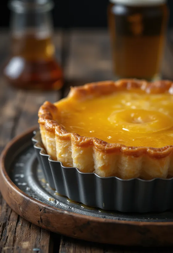 Treacle tart de jengibre, tarta dorada británica