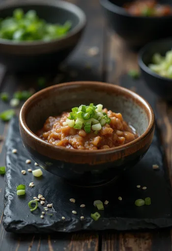 Salsa Ssamjang servida con carne a la parrilla