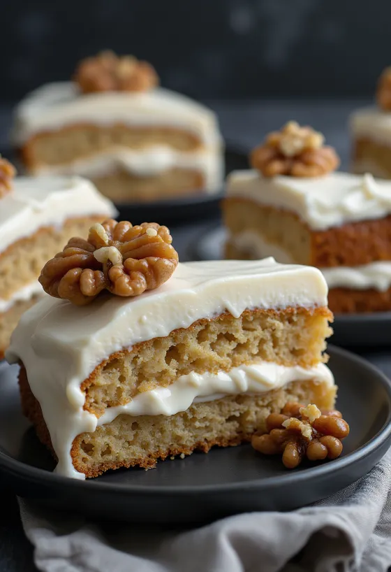 Tarta de nueces sin gluten servida