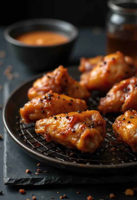 Alitas de pollo asadas crujientes