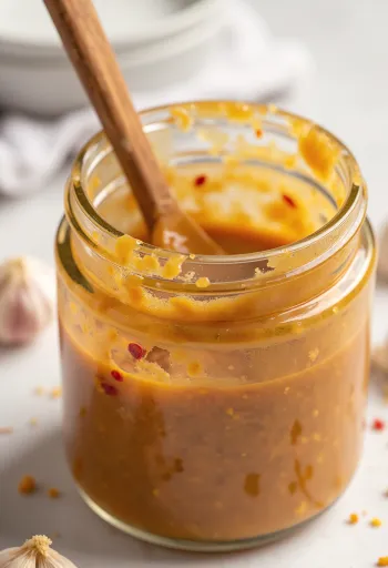 Marinada densa de mantequilla de cacahuete y chili