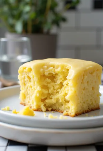 Rebanadas de pan de maíz con yogur servidas de forma rústica