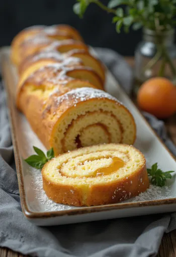 Brazo de gitano relleno de mermelada