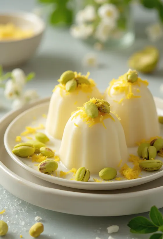 Helado Malai Kulfi servido y decorado con pétalos de rosa y cacahuetes