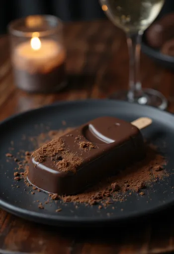 Helado Magnum Chocolate Negro Intenso con cobertura crujiente