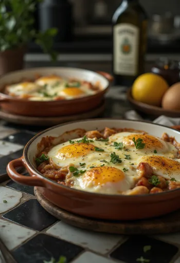 Pastel de berenjena y carne gratinado