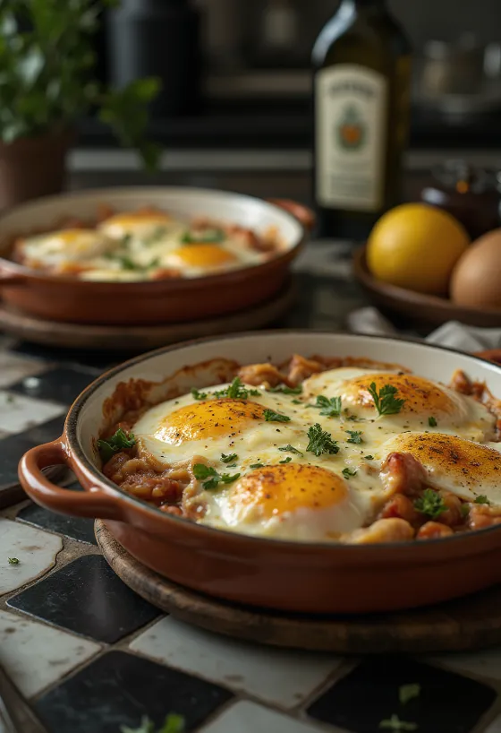 Pastel de berenjena y carne gratinado