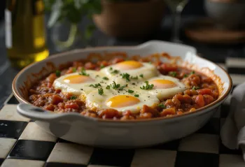 Pastel de berenjena y carne gratinado