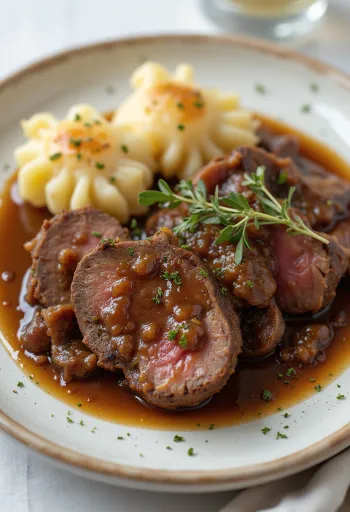 Sauerbraten servido
