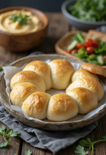 Pan de pita recién horneado