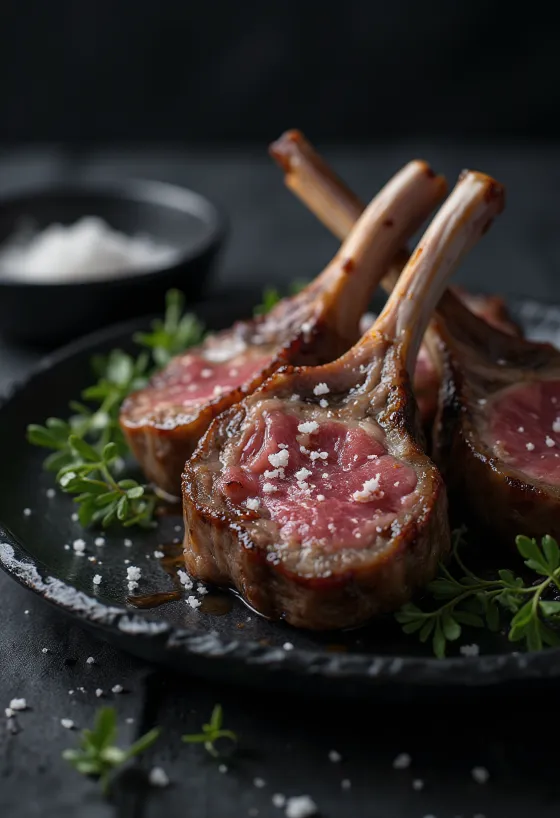 Chuletas de cordero al romero a la parrilla
