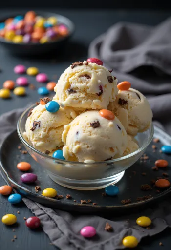 Helado Smarties Ice Cream servido