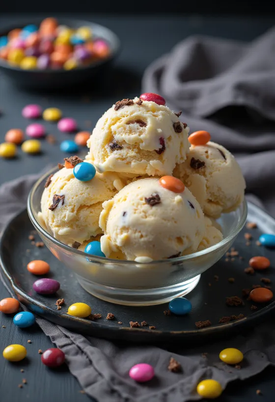 Helado Smarties Ice Cream servido