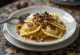Raviolis de avellana tostada emplatados