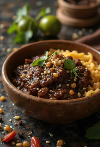 Mole poblano servido con pollo y arroz