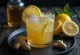 Limonada de jengibre y miel servida fresca