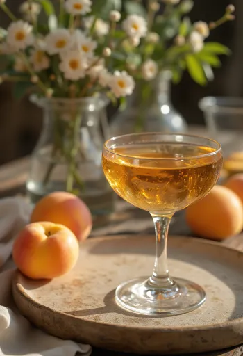 Pálinka de albaricoque servida en botella