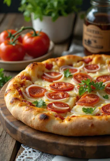Pizza estilo Costa Rica con chorizo y quesos locales