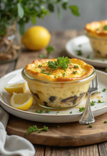 Torta Capixaba con sururu, decorada con cilantro fresco