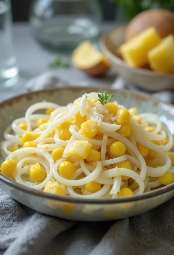 Ensalada prebiótica de puerro y piña con verduras frescas y perejil