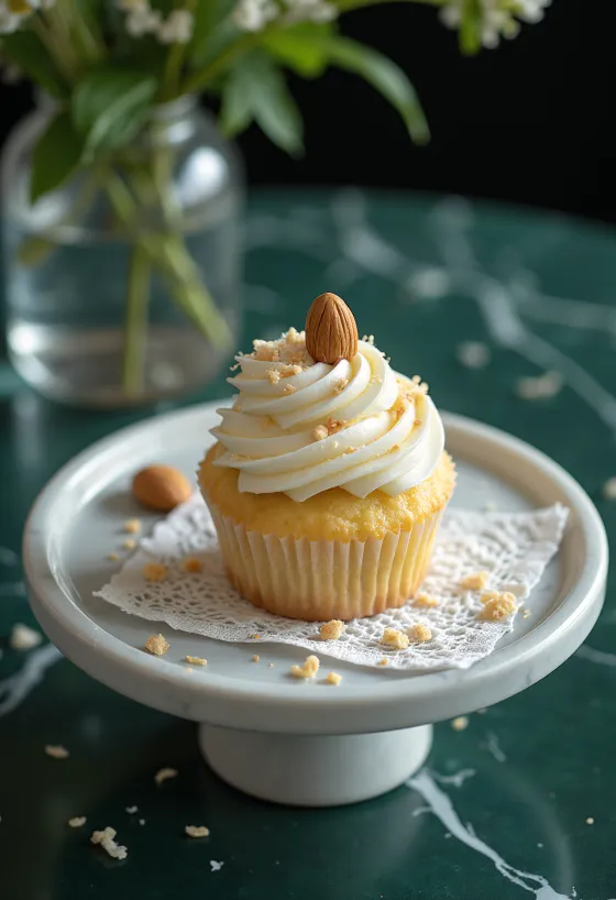 Cupcake Raffaello servido